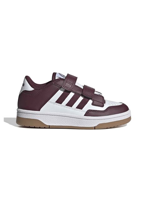 Adidas Rapid Court CF Shoes White Maroon Kids ADIDAS CORE | Sneakers | KI3904-